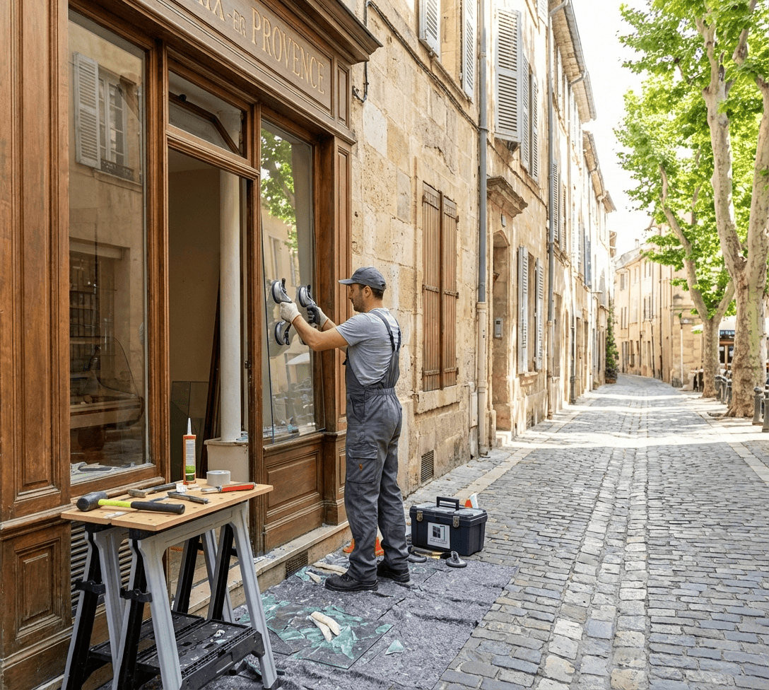 Vitres simples ou double vitrage - Aix-Press répare vos vitre cassées à Aix en Provence et en Pays d'Aix