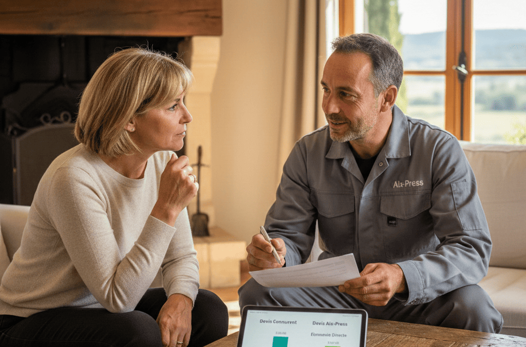 Spécialiste fermetures AIX-PRESS expliquant pourquoi il privilégie les prix à l'agrément RGE en pays d'Aix et à Aix en Provence